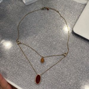 adjustable double gold necklace